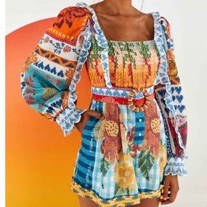 NWT Farm Rio Summer Stitches Romper